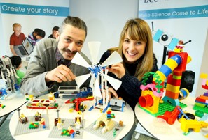 Pictured at the launch of the new Lego® Education Centre (LEIS): Dan Gilbert and Nicola Broderick, staff at DCU’s Institute of Education.