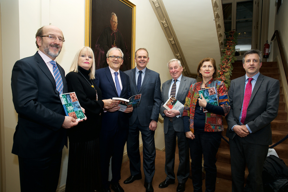 Pictured at the launch of Ireland’s Yearbook of Education 2018-2019 in the National University of Ireland, Merrion Square Dublin are (l-r): Prof Brian Mac Craith, President, Dublin City University; Mary Mitchell O’Connor, Minister for Higher Education; Brian Mooney, Managing Editor, Ireland’s Yearbook of Education; Joe McHugh, Minister for Education & Skills; Prof Maurice Manning, Chancellor, National University of Ireland; Attracta Halpin, Registrar, National University of Ireland; Peter Brown, Director, Irish Research Council.