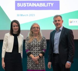 Transformational Leadership in Sustainability ProgrammeAt the launch of the new Transformational Leadership in Sustainability Programme: Dr Marguerite Nyhan, Technical & Scientific Programme Lead; Mary Cronin, Programme Director, and Shane O'Sullivan, IMI Interim CEO